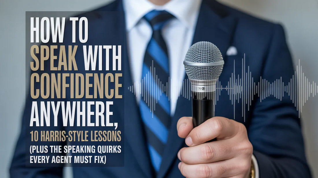 🎤 How to Speak With Confidence Anywhere, Anytime: 10 Harris-Style Lessons (Plus the Speaking Quirks Every Agent Must Fix)